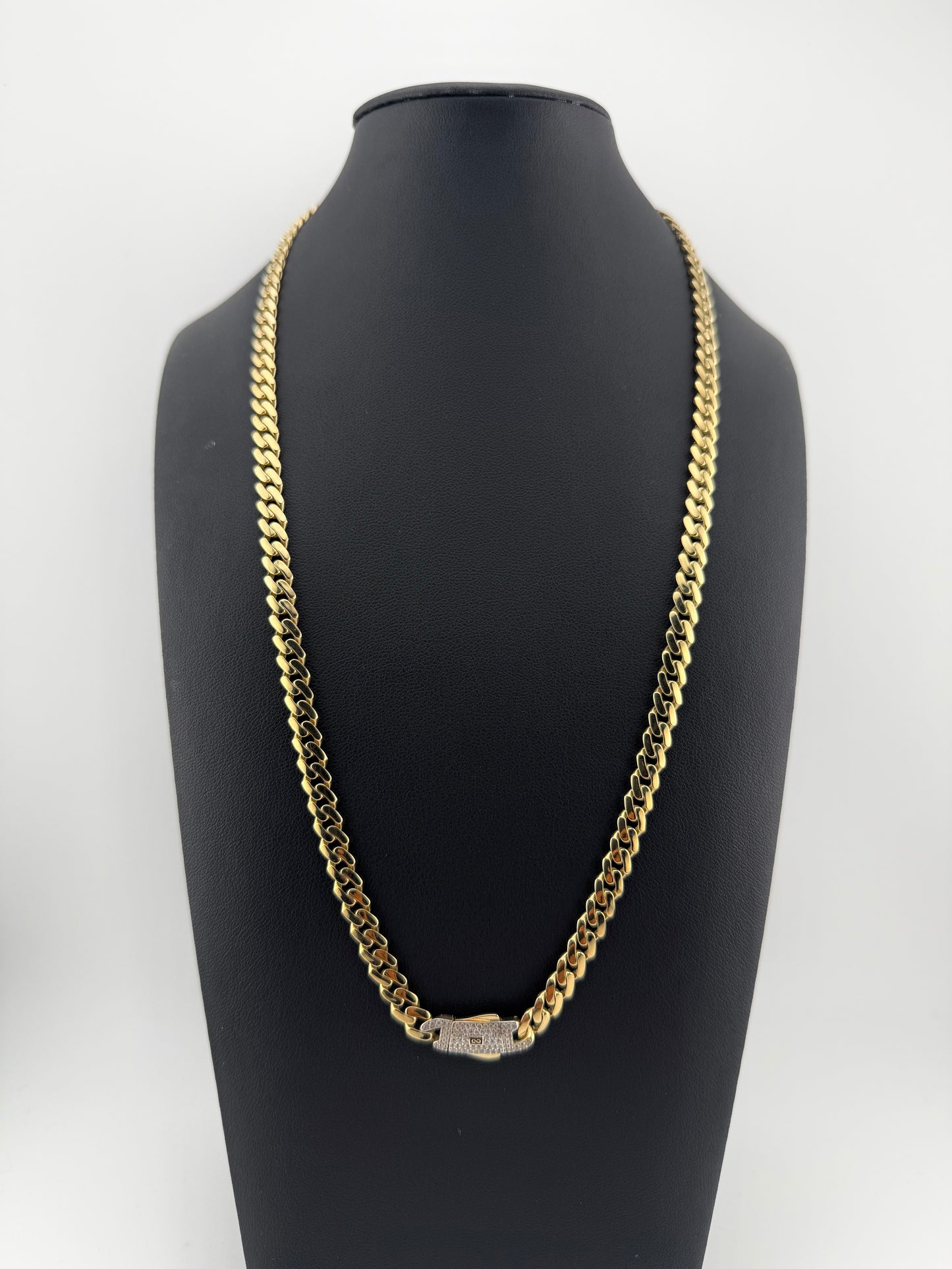 Cadena MONACO 22” 6mm ORO 14K
