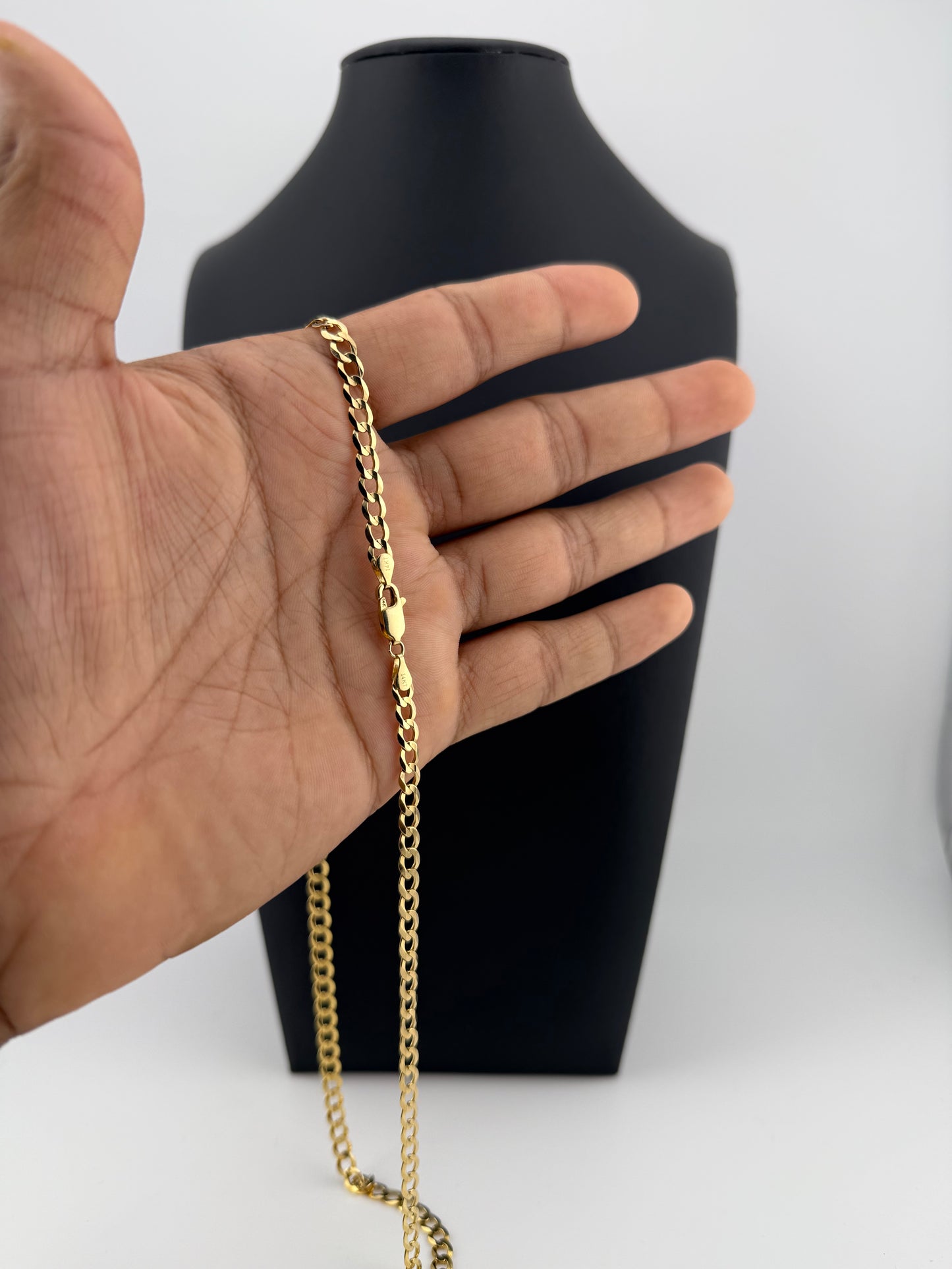 Cadena CUBANA LINK 18" 4.5mm ORO 14K