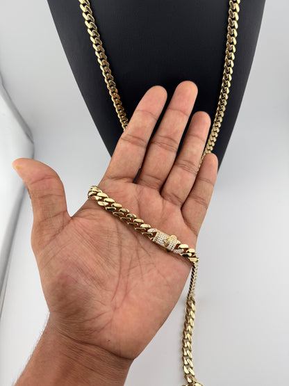 Cadena MONACO  24" 9mm ORO 14 K