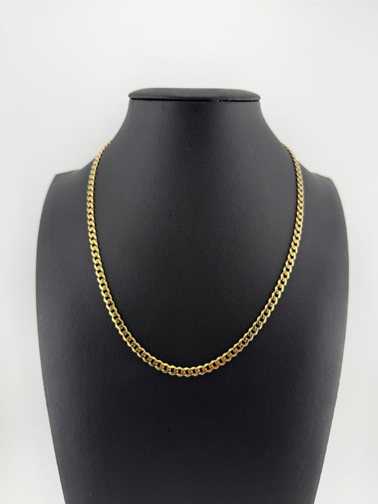 Cadena BABY MONACO 16" 4mm ORO 14K