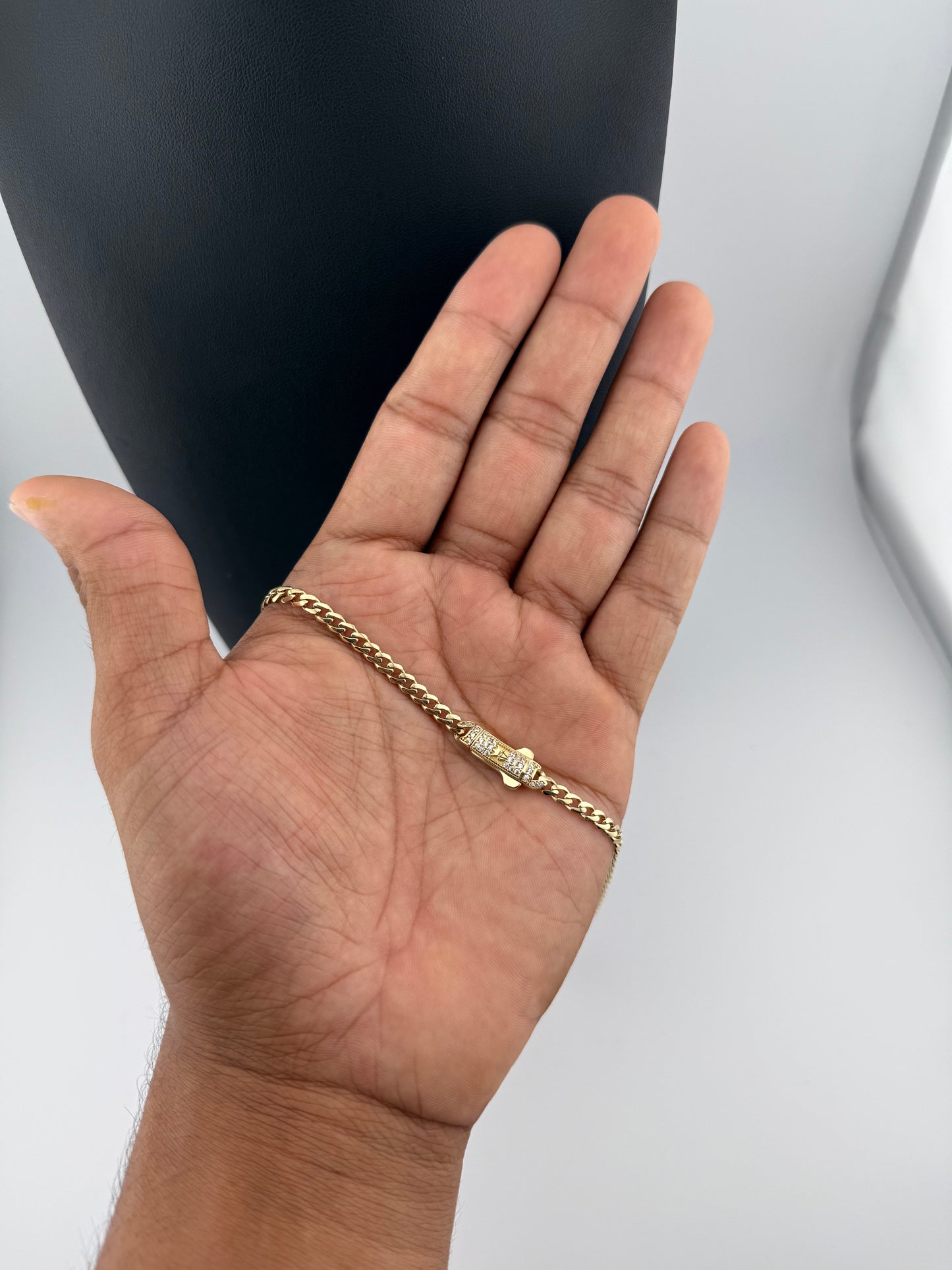 Cadena BABY MONACO 16" 4mm ORO 14K